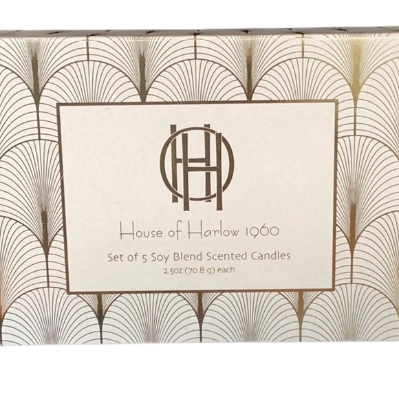 House Of Harlow 1960 New In Box Set Of 5 Soy Blend Scented Candles 2.5oz Each - Picture 5 of 6